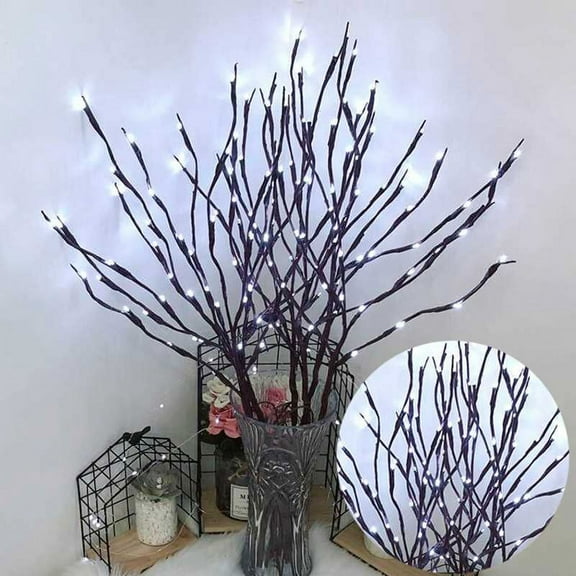 Nordic Style Simulation Tree Branches for Christmas Home Party Decoration Light Single 20 Lights (5pcs Branches)
