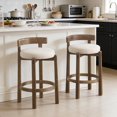 thumbnail image 1 of Nordic Style Solid Wood Bar Stool Set of 2 - High Stool for Home Kitchen Island & Bar, Comfortable & Stable, 1 of 10