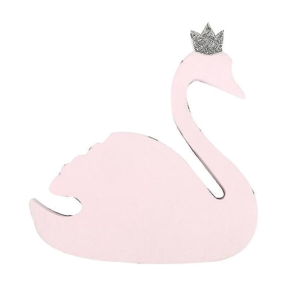 Nordic Style Swan Princess Crown Wall Mounted Coat Hanger Hook Home Decoration
