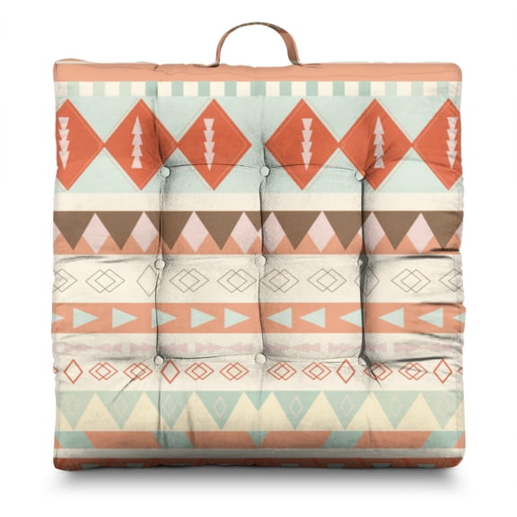 Nordic Style Tatami Cushion 22 Inch Large Square Pillow, Vintage Aesthetic, Soft Velvet for Floor Seating & Back Support