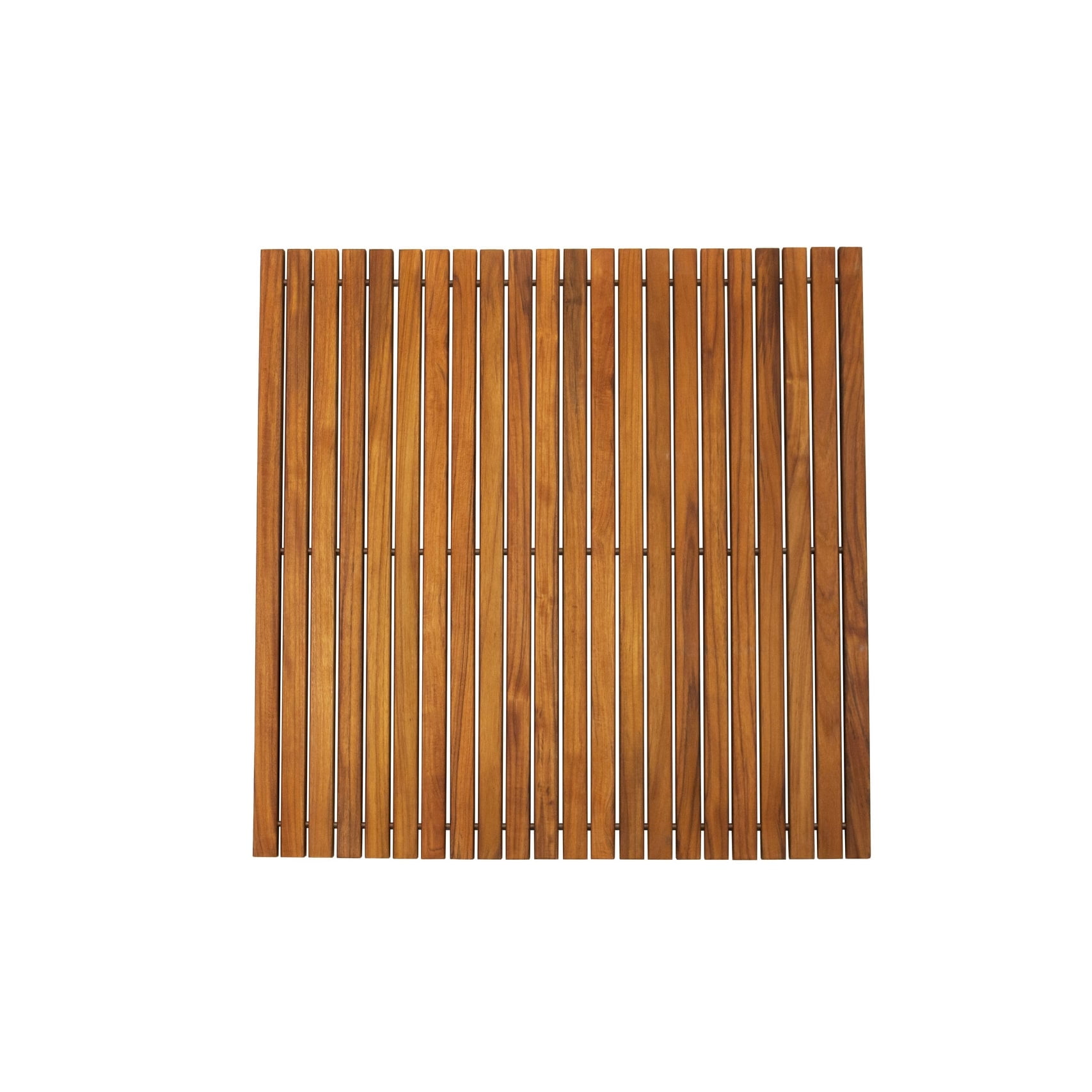 Nordic Teak 30" x 30" Oiled Shower and Bath Mat with Rubber Footing