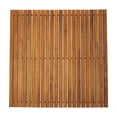 thumbnail image 1 of Nordic Style  Teak Wood Oiled String Mat with Rubber Footing 30 x 30, 1 of 5