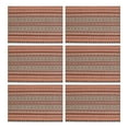 thumbnail image 1 of Nordic Style Vintage Bohemian Flax Placemats Set of 6, 12x18 Inch Boho Chic Rustic Tribal Artistic Ethnic Patterns, Washable Earthy Style Table Mats for Dining, 1 of 5