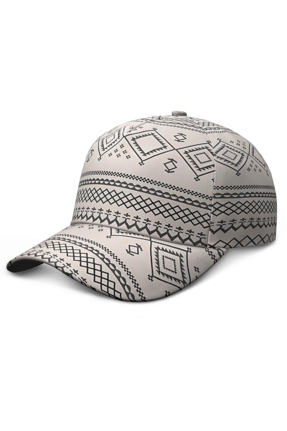 Nordic Style Washed Baseball Cap – Bohemian Dad Hat with Tribal Patterns, Lightweight, Quick-Drying Unstructured Cap, Gift for Men, Women, Outdoor Sports