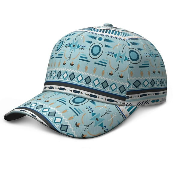 Nordic Style Washed Baseball Cap – Bohemian Dad Hat with Tribal Patterns, Lightweight, Quick-Drying Unstructured Cap, Gift for Men, Women, Outdoor Sports