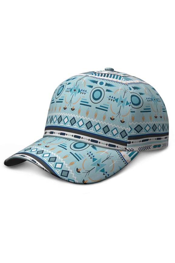 Nordic Style Washed Baseball Cap – Bohemian Dad Hat with Tribal Patterns, Lightweight, Quick-Drying Unstructured Cap, Gift for Men, Women, Outdoor Sports