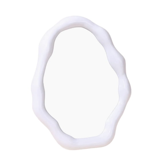 Nordic Styles Irregular Oval Shape Vanity Mirrored for Tabletop and Wall for Bedroom Bathroom or Dressingroom