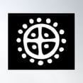 thumbnail image 1 of Nordic Sun Wheel Symbol | Prehistoric Pagan Solar Cross Witchcraft Poster Wall Art, Modern Wall Decor For Living Room Bedroom, 8x12 UNFRAMED, 1 of 3