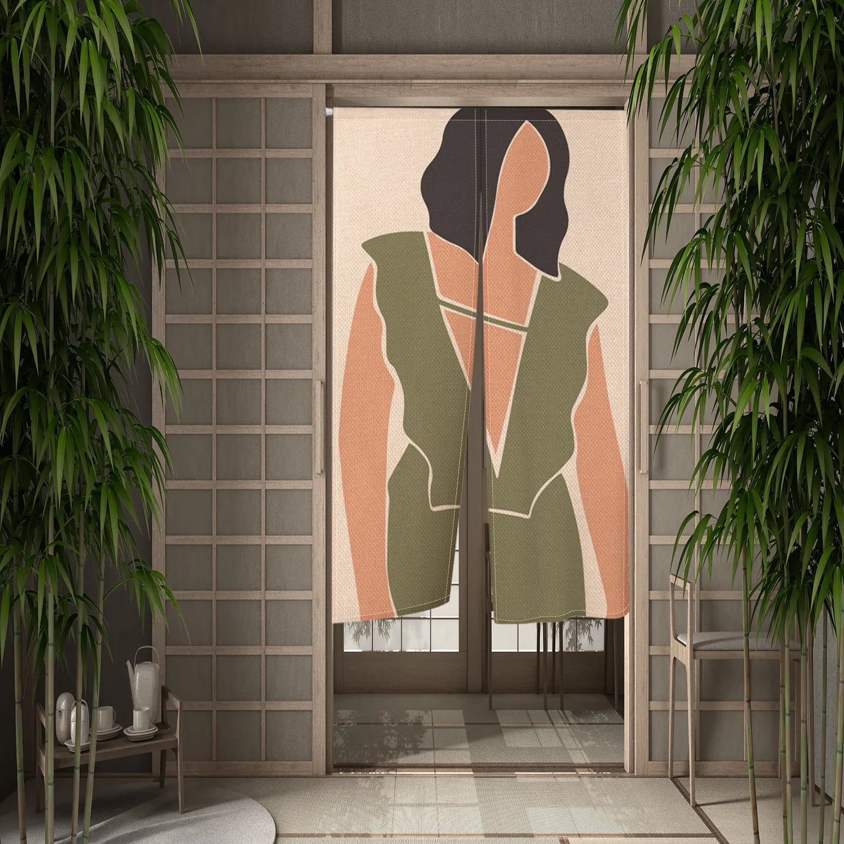 Nordic Sun and Moon Phase Door Curtains Kitchen Cafe Izakaya Bedroom ...