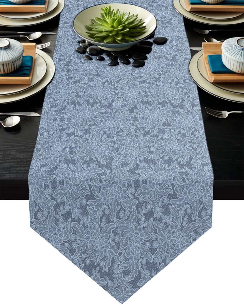 Nordic Table Runner for Dining Table Kitchen r Anti-stain Flower ...
