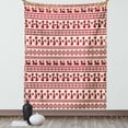 thumbnail image 1 of Nordic Tapestry, Cat Pattern Pixel Art Inspirations Feline Love Animal Themed Christmas Illustration, Wall Hanging for Bedroom Living Room Dorm Decor, 60W X 80L Inches, Beige Ruby, by Ambesonne, 1 of 5