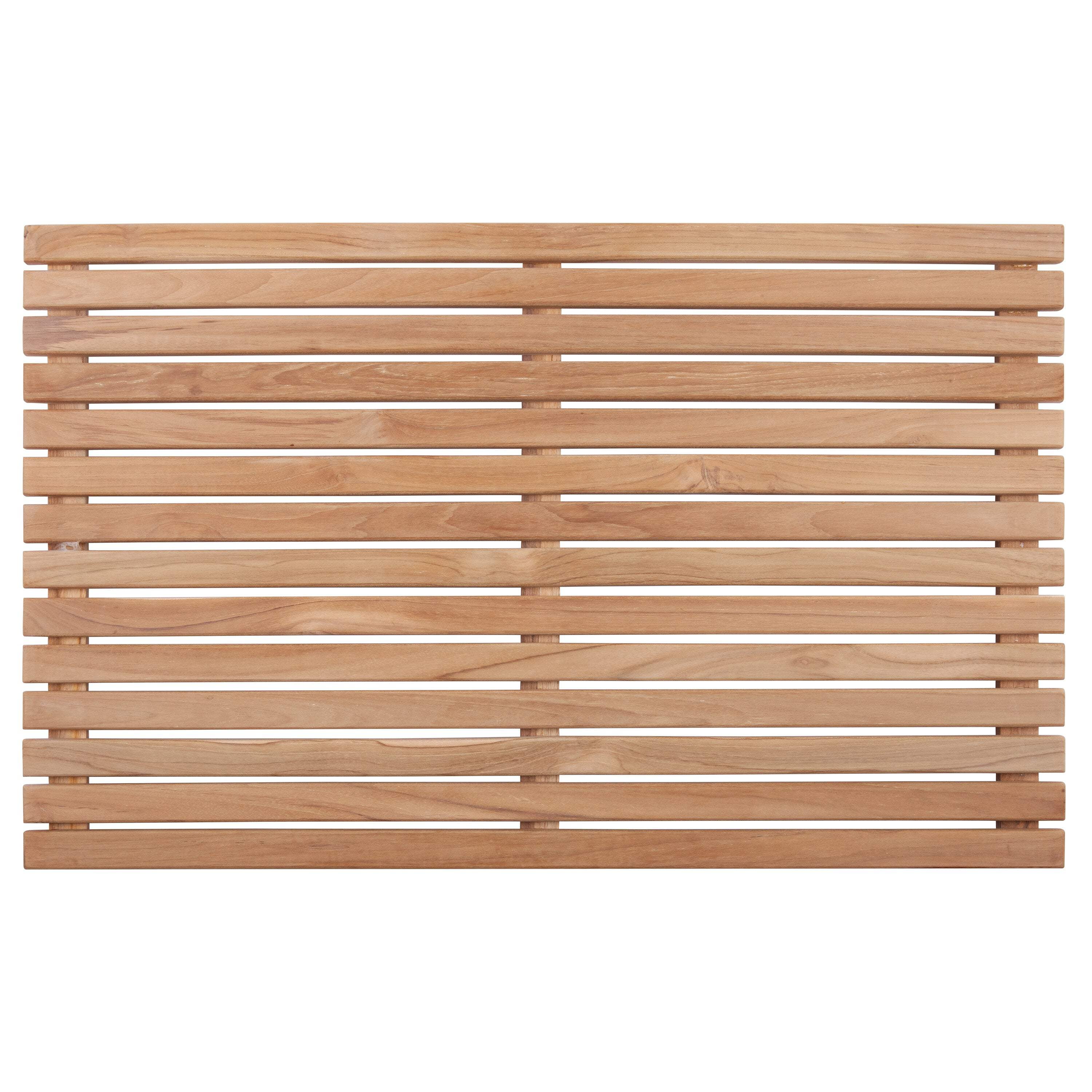 Nordic Teak 31.4" x 19.6" Natural Shower and Bath Mat