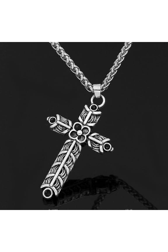 Nordic Viking Athelstan S Cross Ragnar Amulet Necklace - Double Side
