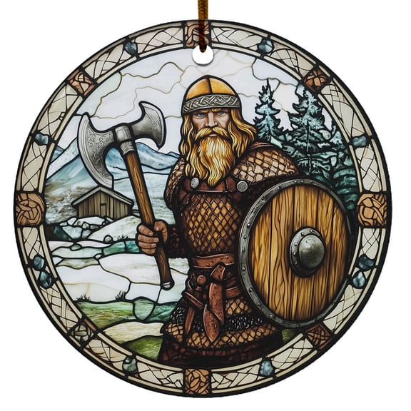 Nordic Viking Warrior Ornament, Scandinavian Christmas Ornaments 2025, Viking Christmas Ornaments, Celtic Norse Mythology Decor, Christmas Decorations Gifts