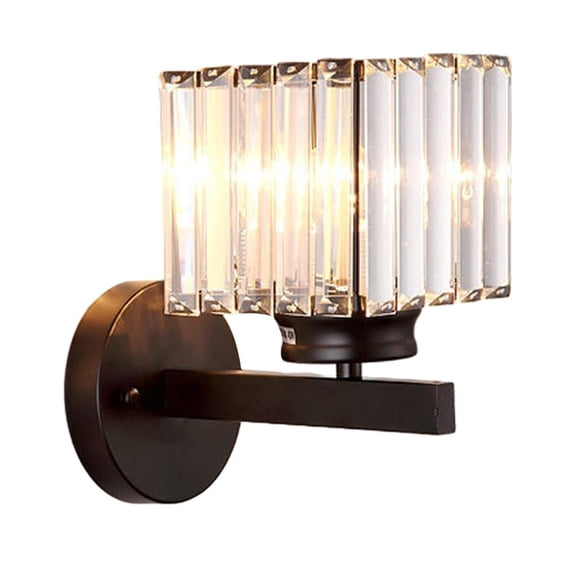 Nordic Wall Lamp Sconce Light Fixtures Night Lamp E27 -Saving Lighting Down for Bedside Aisle Hallway Living Room Decoration , Black Square