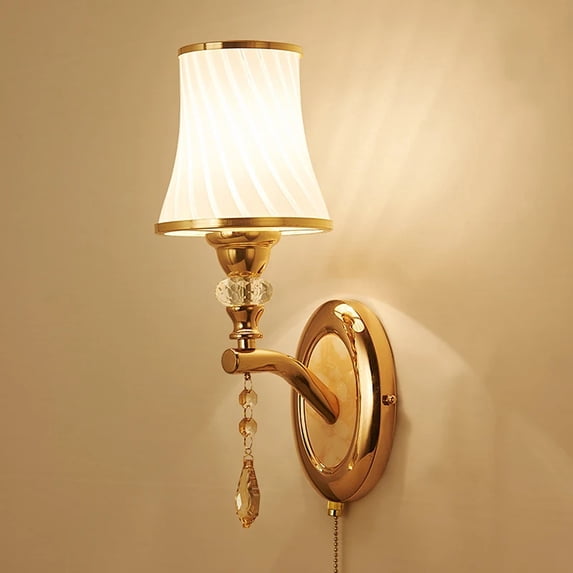 Nordic Wall Lamp with Switch Living Room Bedroom Bedside Modern Simple Led Indoor Wall Lights Glass Shade Decor Miroir Mural