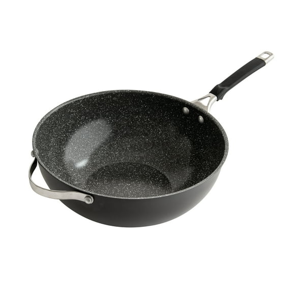 Nordic Ware 12" Verde Ceramic Coated Wok, Gray with Speckle
