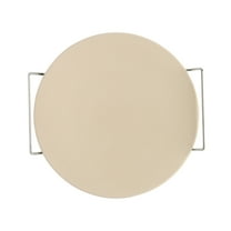 Nordic Ware 2 Piece Ceramic Pizza Stone with Steel Holder, 13" x 13"