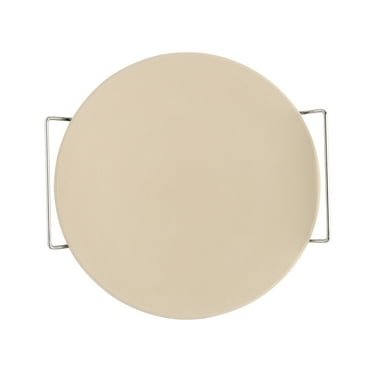 Nordic Ware 2 Piece Ceramic Pizza Stone with Steel Holder, 13" x 13"