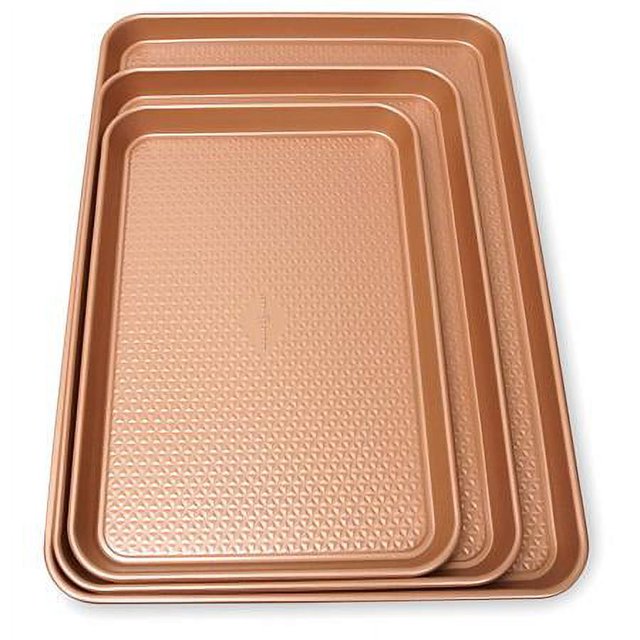 Nordic Ware 3Piece Nonstick Baking Sheet Pan Set in Copper