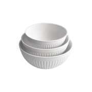 Nordic Ware 3 Piece Prep & Serve Mixing Bowl Set, White