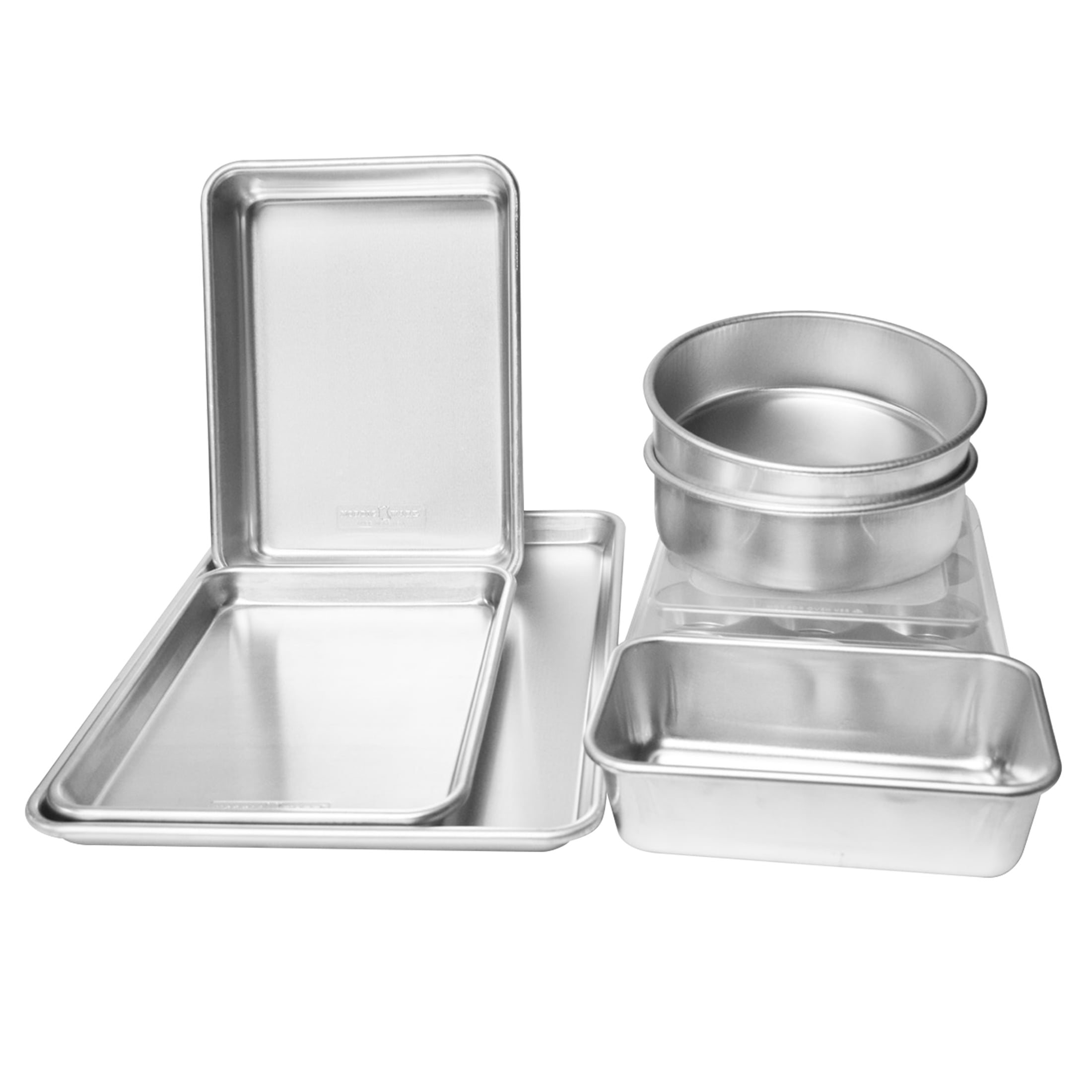 Nordic Ware Natural Bakeware Aluminum 2-Piece Angel Food Pan with Cooling Feet, Silver