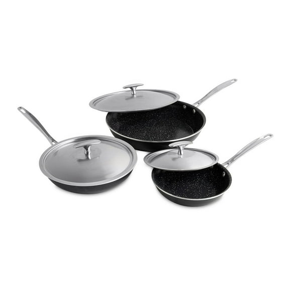 Nordic Ware Basalt 6 Piece Sauté Skillet & Lids Set
