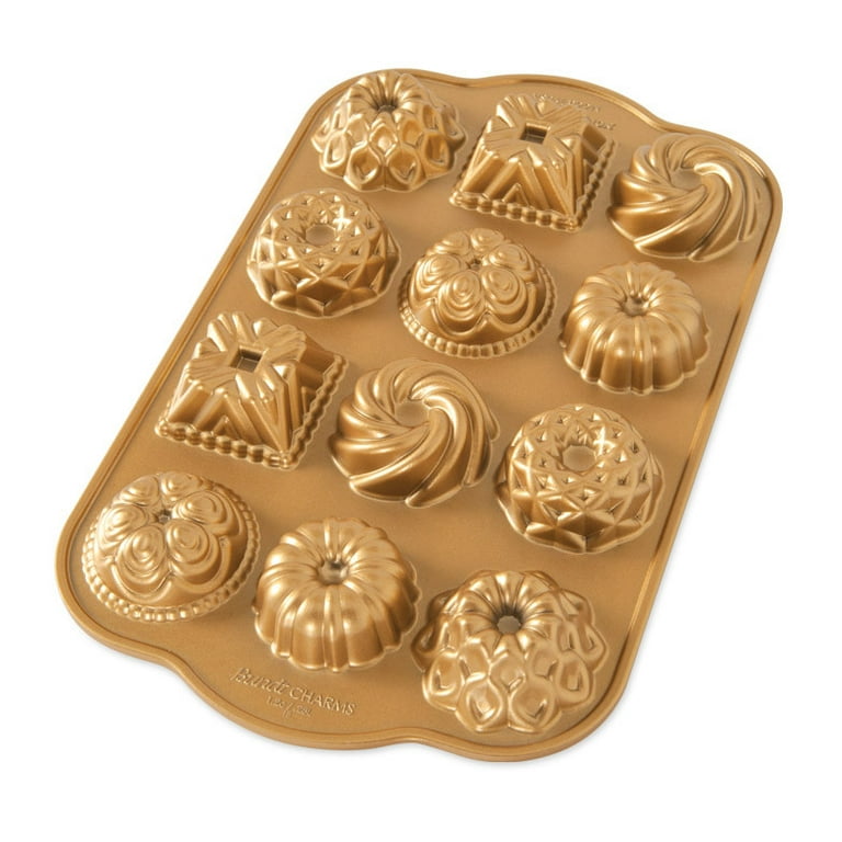 Nordic Ware Bundt Charms Square Jubilee Chiffon Crown Heritage Original Shapes Walmart