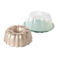 thumbnail image 1 of Nordic Ware 12-Cup Aluminum Bundt Pan with Sea Glass Cake Keeper, 1 of 1