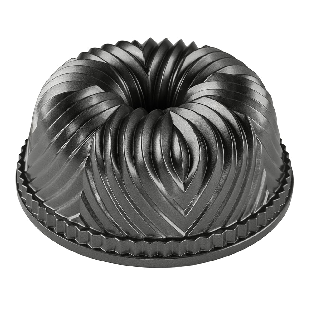 Baker's Secret Fluted Cake Pan, Cast Aluminum 2 Layers Nonstick Coating (Cascade)