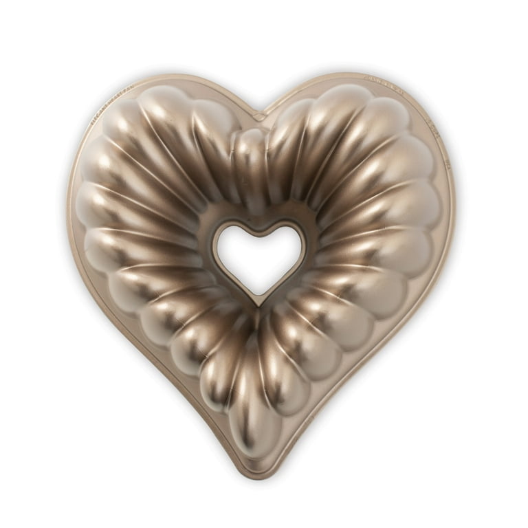 NEW WILLIAMS SONOMA Nordic Ware Nonstick Cast Aluminum Floral Heart Bundt  Pan