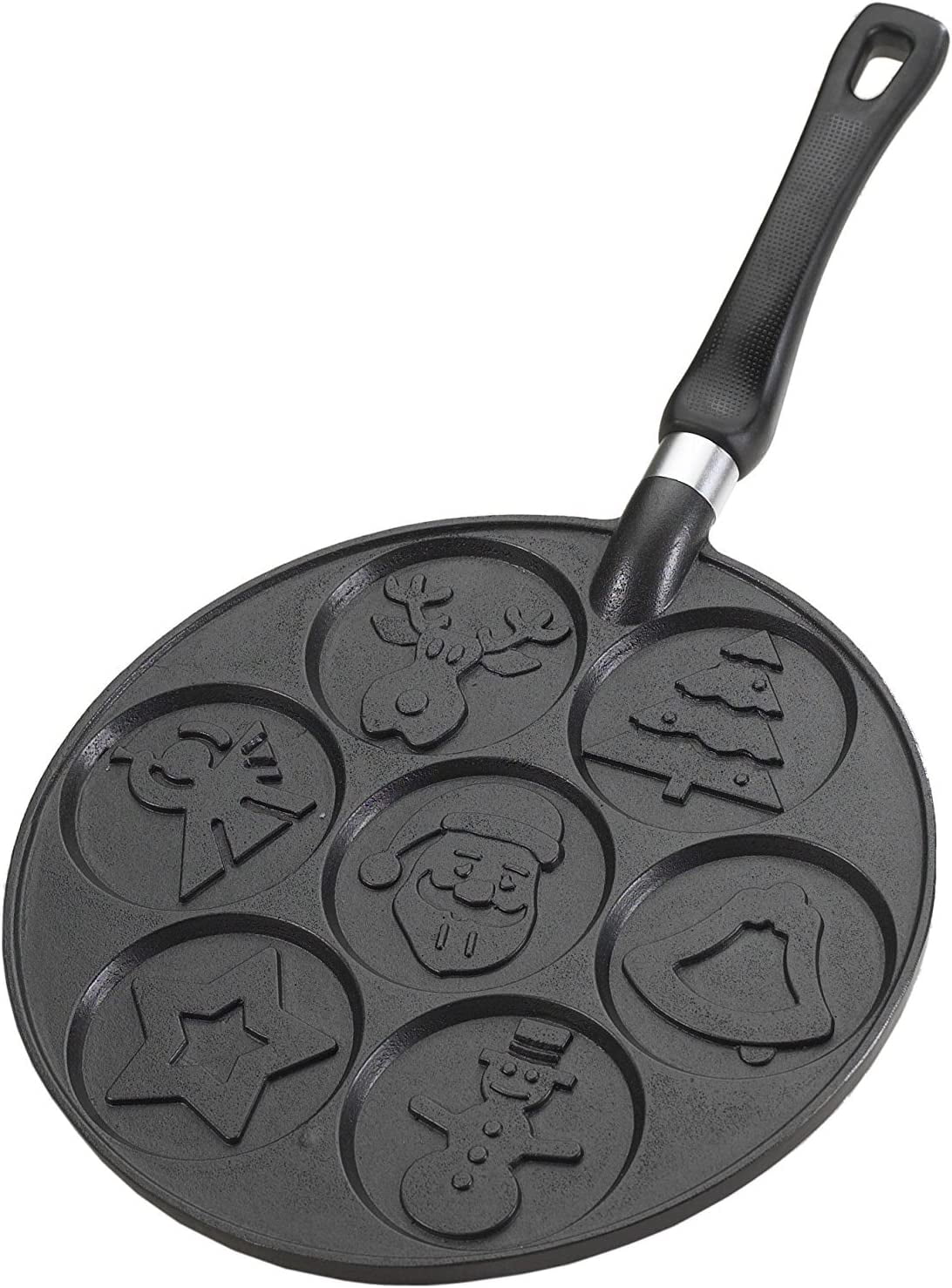 Nordic Ware Christmas Morning Pancake Pan, Black
