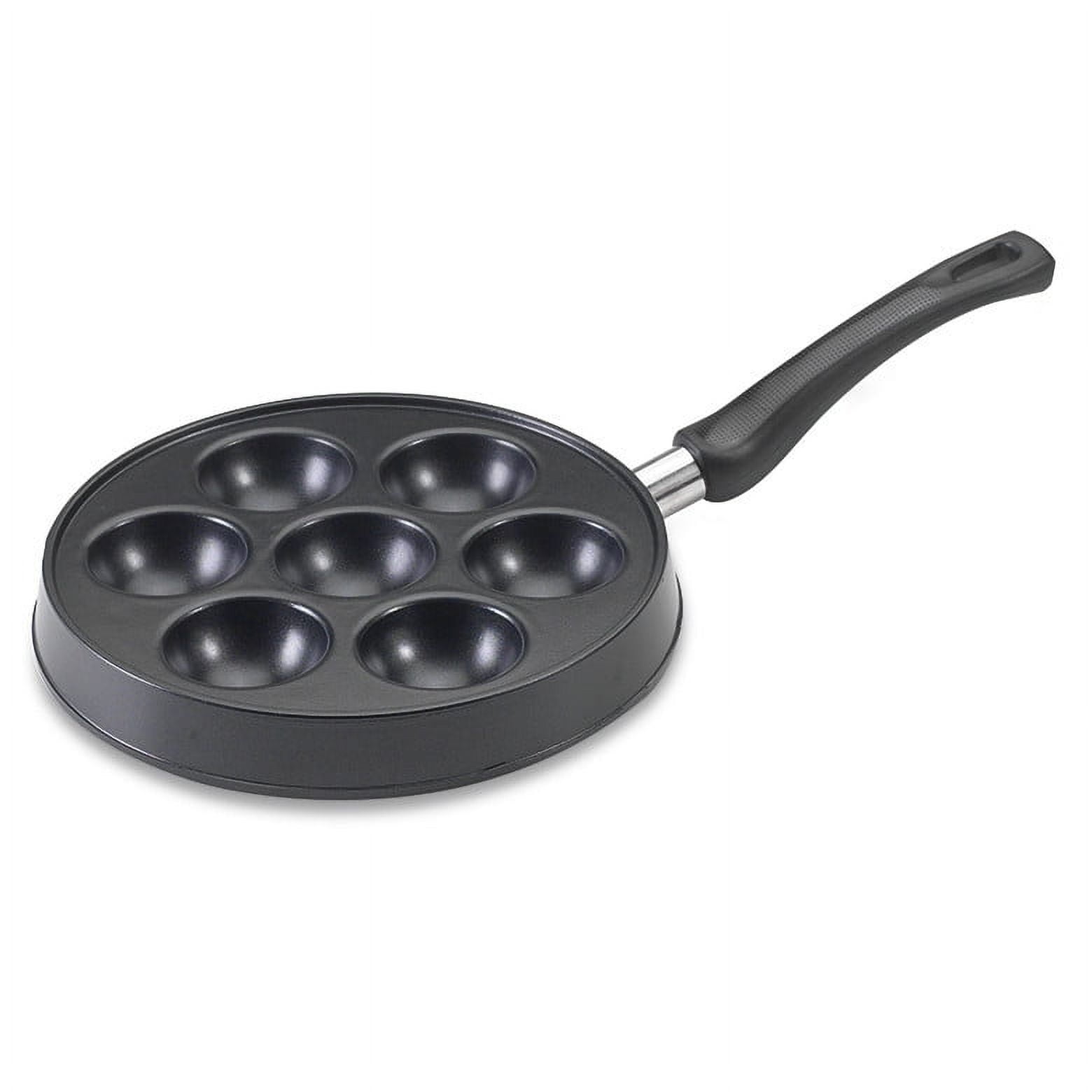 Black Cast Aluminum Danish Ebelskiver Pan