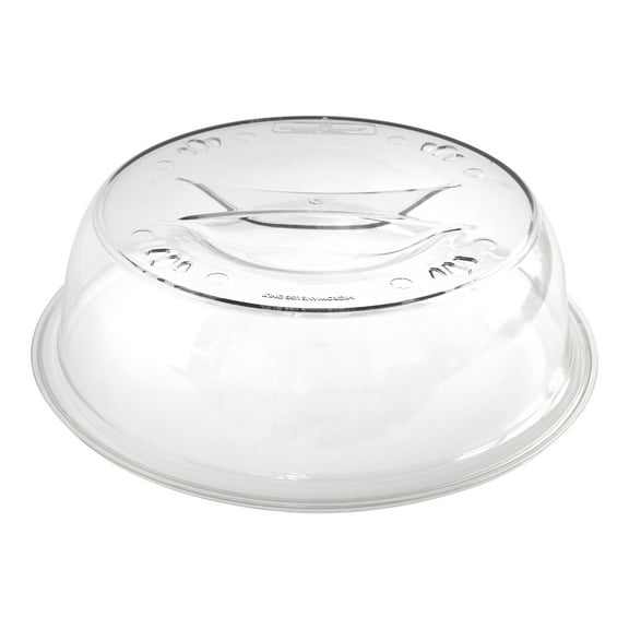 Nordic Ware Deluxe Microwave Plastic Spatter Cover, Clear, 11" x 11" x 3.1", 1 Piece