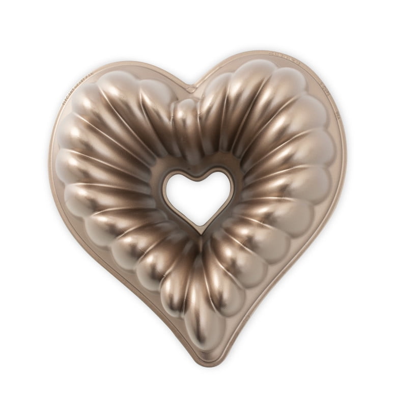 Elegant Heart Shaped Non-stick Aluminum Bundt Pan
