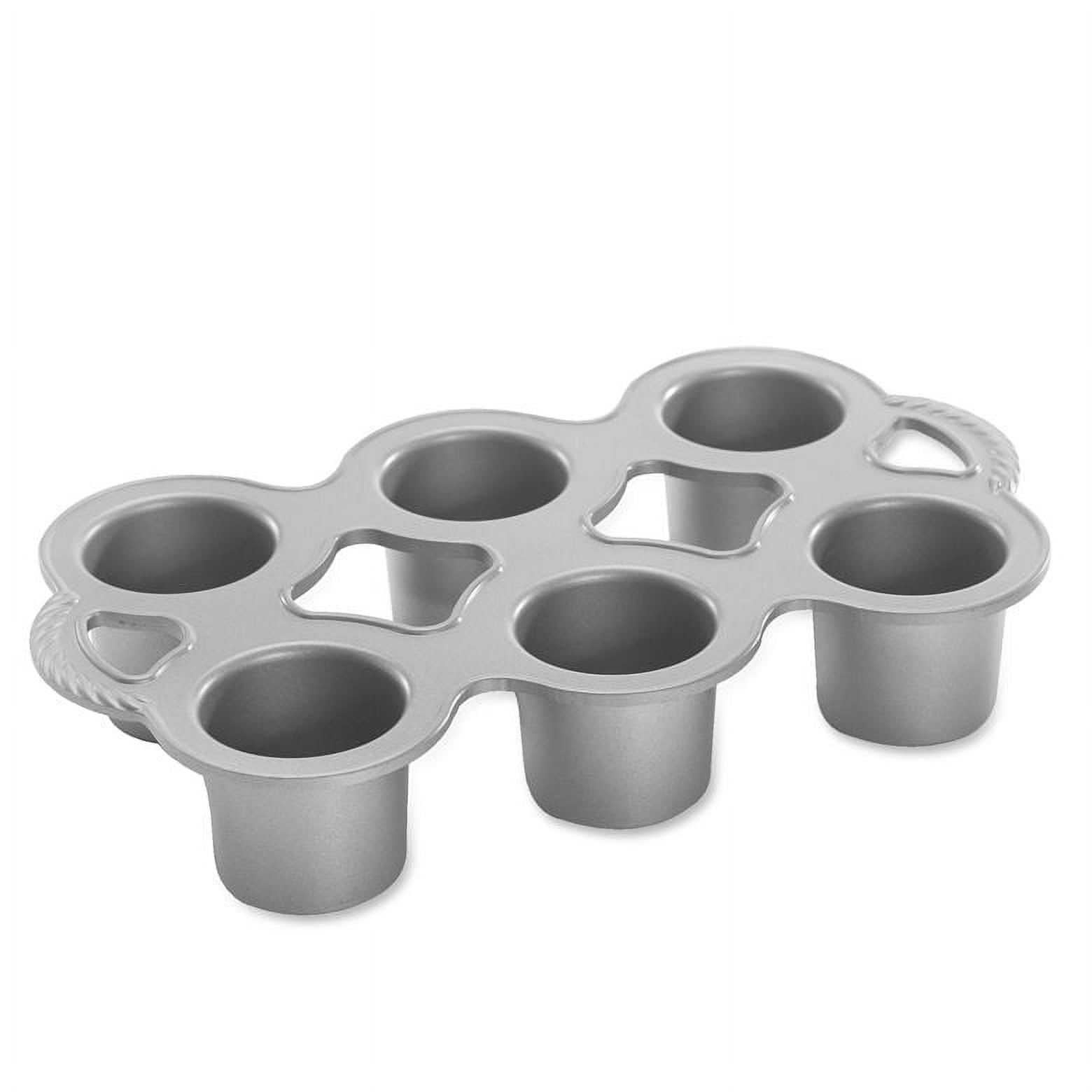  Nordic Ware Cast Aluminum Petite Popover Pan 1/4 Cup Each, 12  Cavity, Silver/Gray: Baking Molds: Home & Kitchen