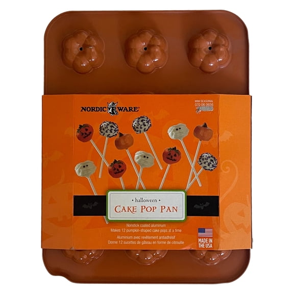 Nordic Ware Halloween Pumpkin Cake Pop Pan Non Stick 12 Count Baking