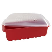 Nordic Ware Microwave Plastic Pasta Cooker, Red, 12.5" x 4.4" x 5.6", 2 Pieces