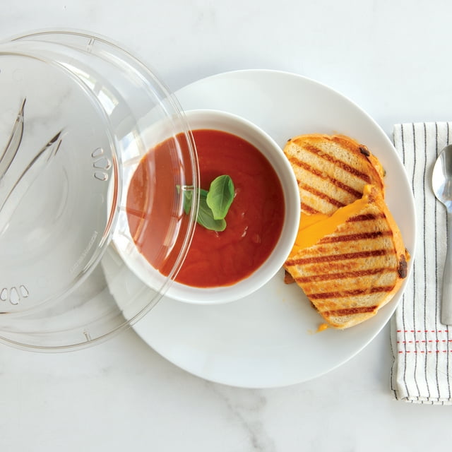 Nordic Ware Microwave Plastic Deluxe Clear Spatter Cover and 2 10