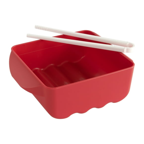 Nordic Ware Microwave Plastic Ramen Rush Cooker with Chopsticks, Red, 7.25" x 5.5" x 2.75"