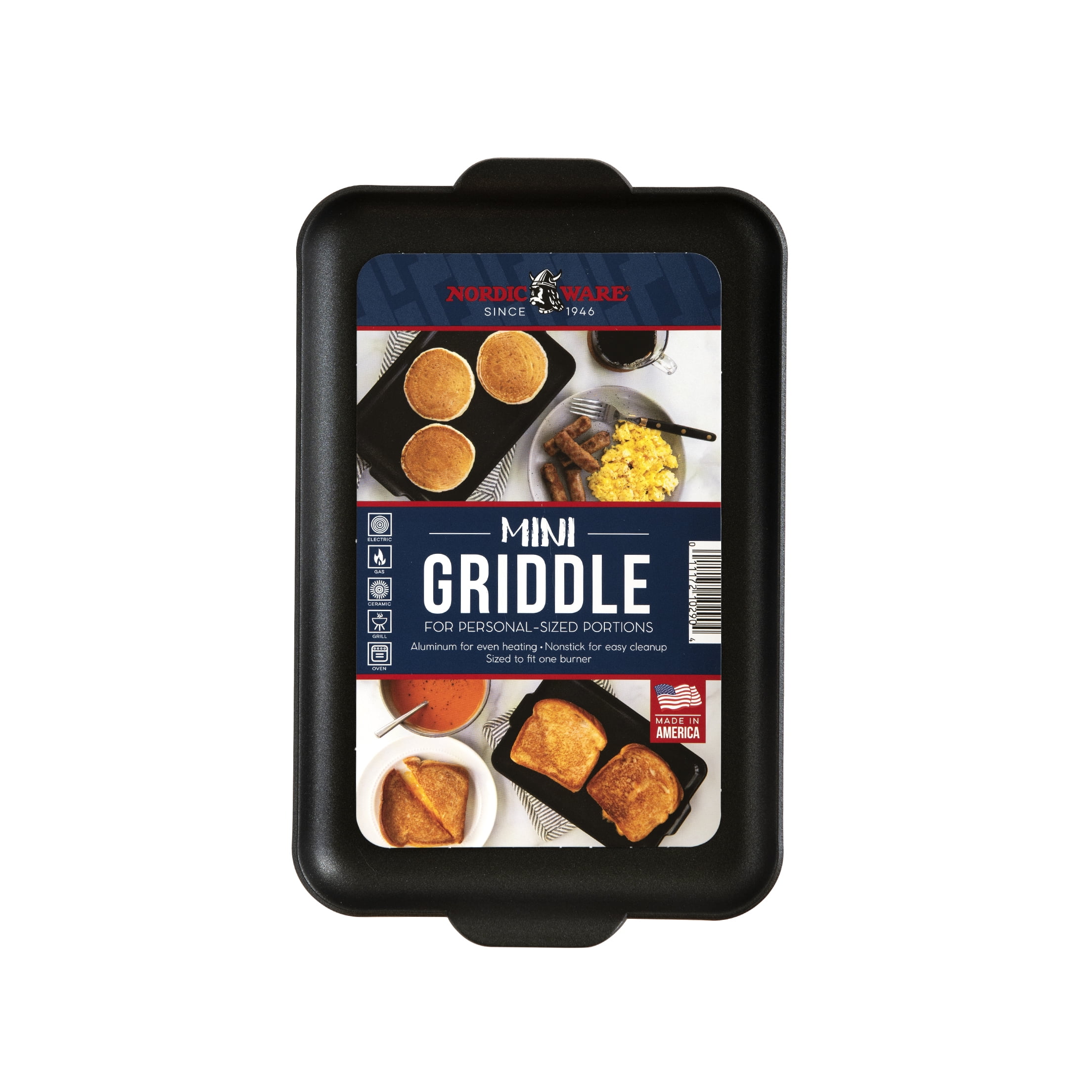 Nordic Ware Non Stick Silver Dollar Mini Pancake Waffle Griddle Pan make 7  3.25