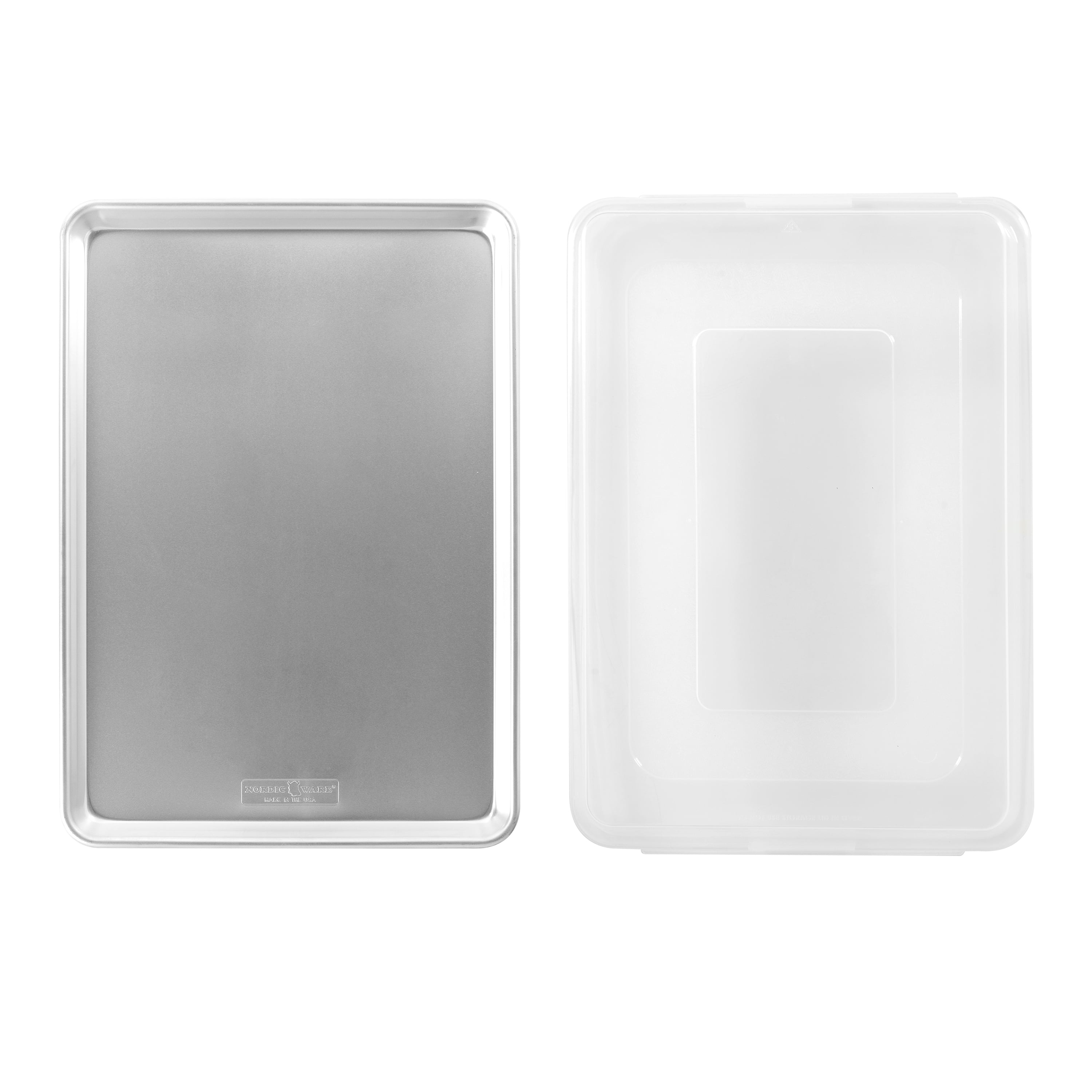 Nordic Ware Natural Aluminum Half Sheet with Lid, Silver