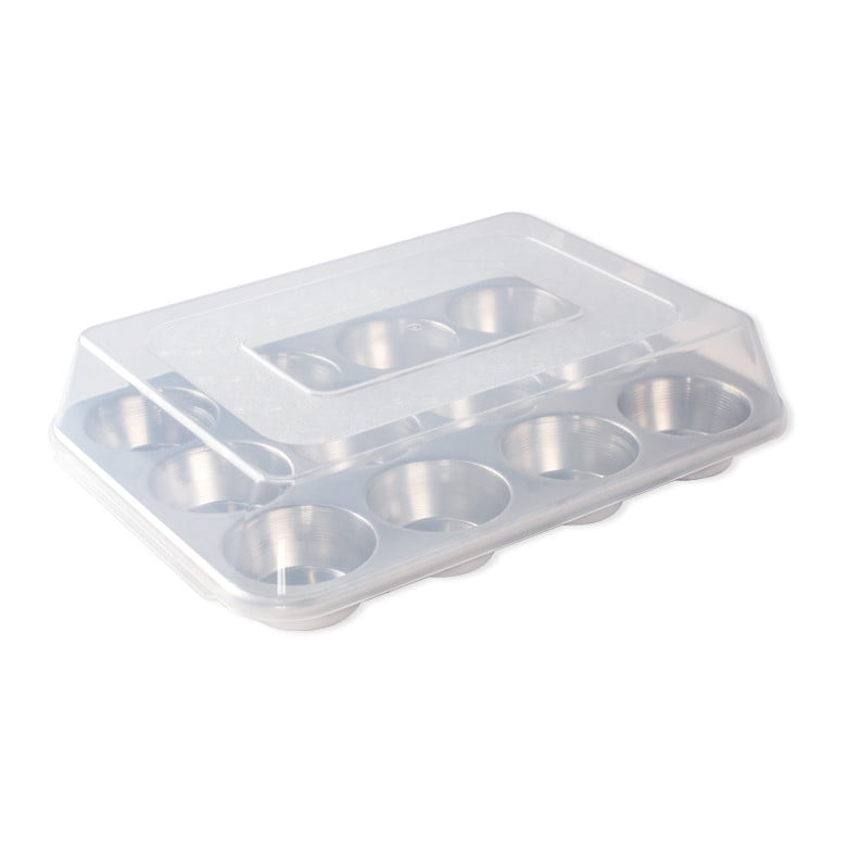 Mini Non-Stick Aluminum 12-Cup Muffin Pan with High-Domed Lid