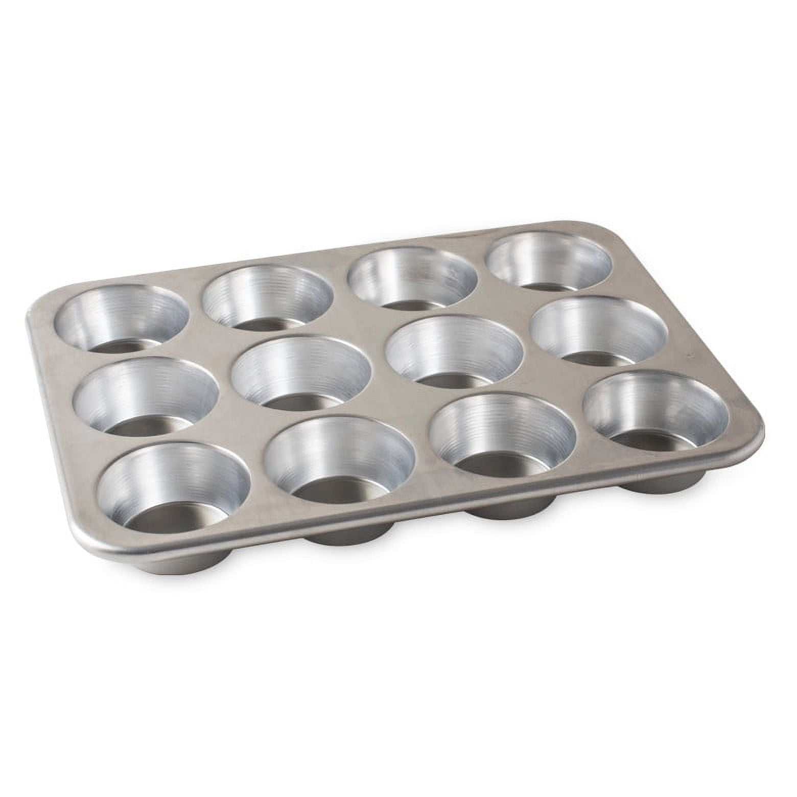 Silver Aluminum 12-Cup Non-Stick Muffin Pan