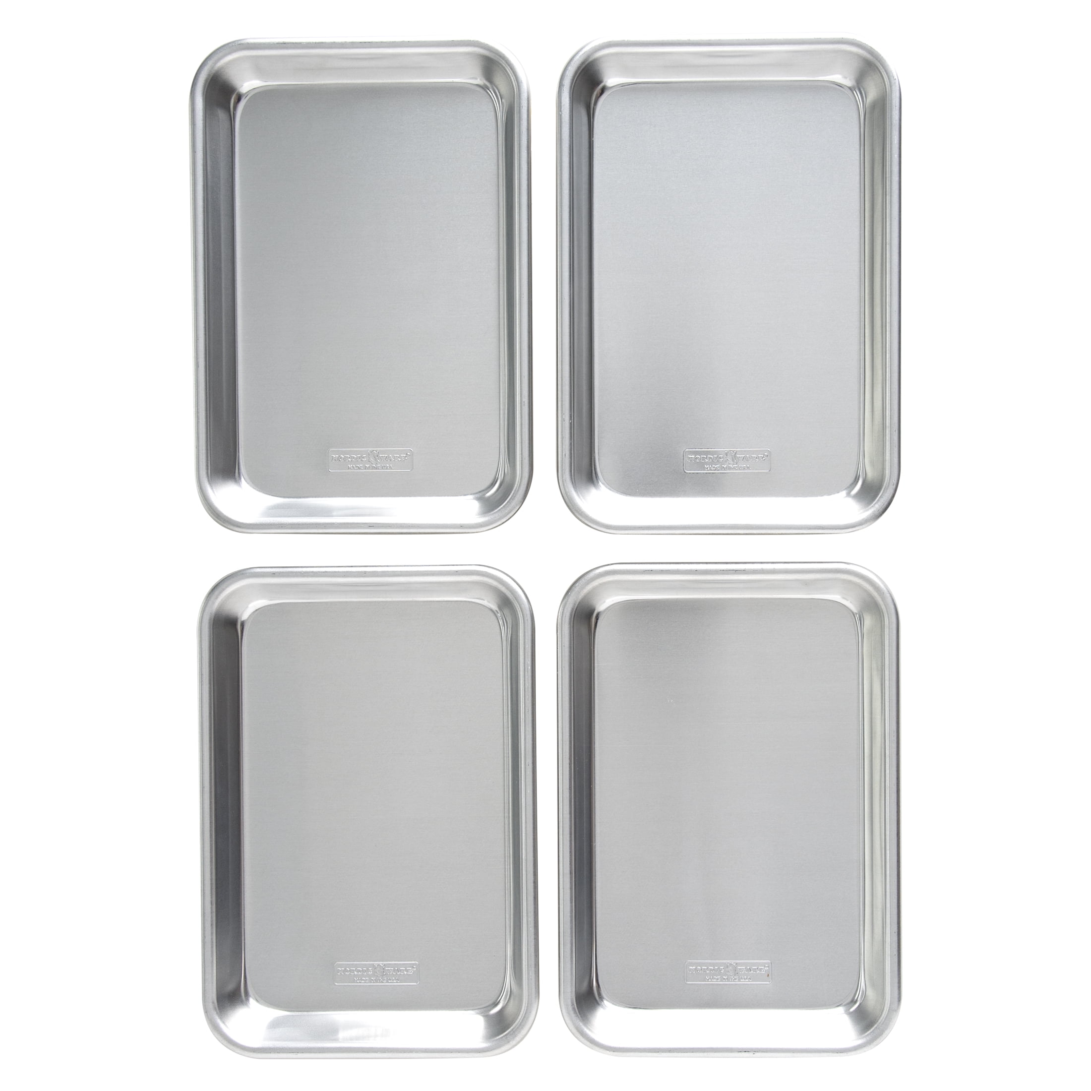 Nordic Ware Naturals Aluminum 4 Pack 1/8 Sheets, 10.1 inch x 7 inch x 1.1 inch, Silver, Size: 10 inch x 7 inch