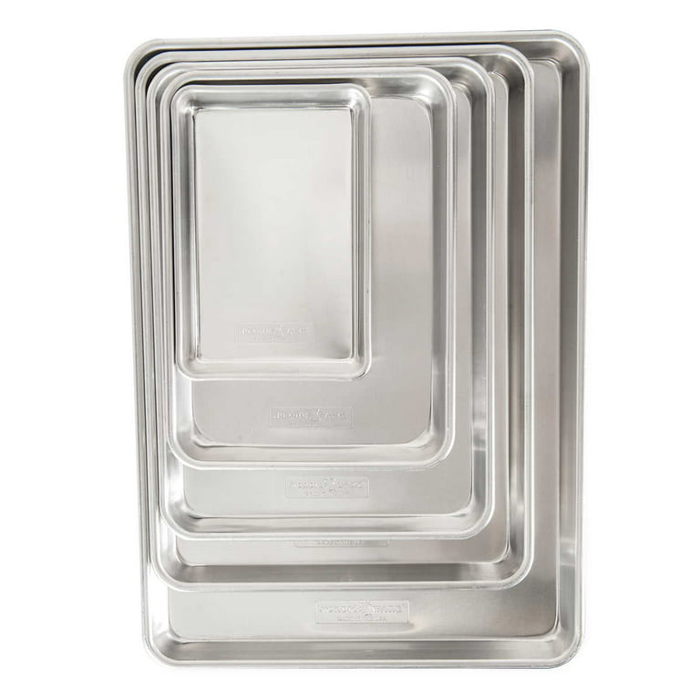 Nordic Ware Prism Quarter Sheet, Natural Aluminum, 13 x 9.6 X 1, Silver  