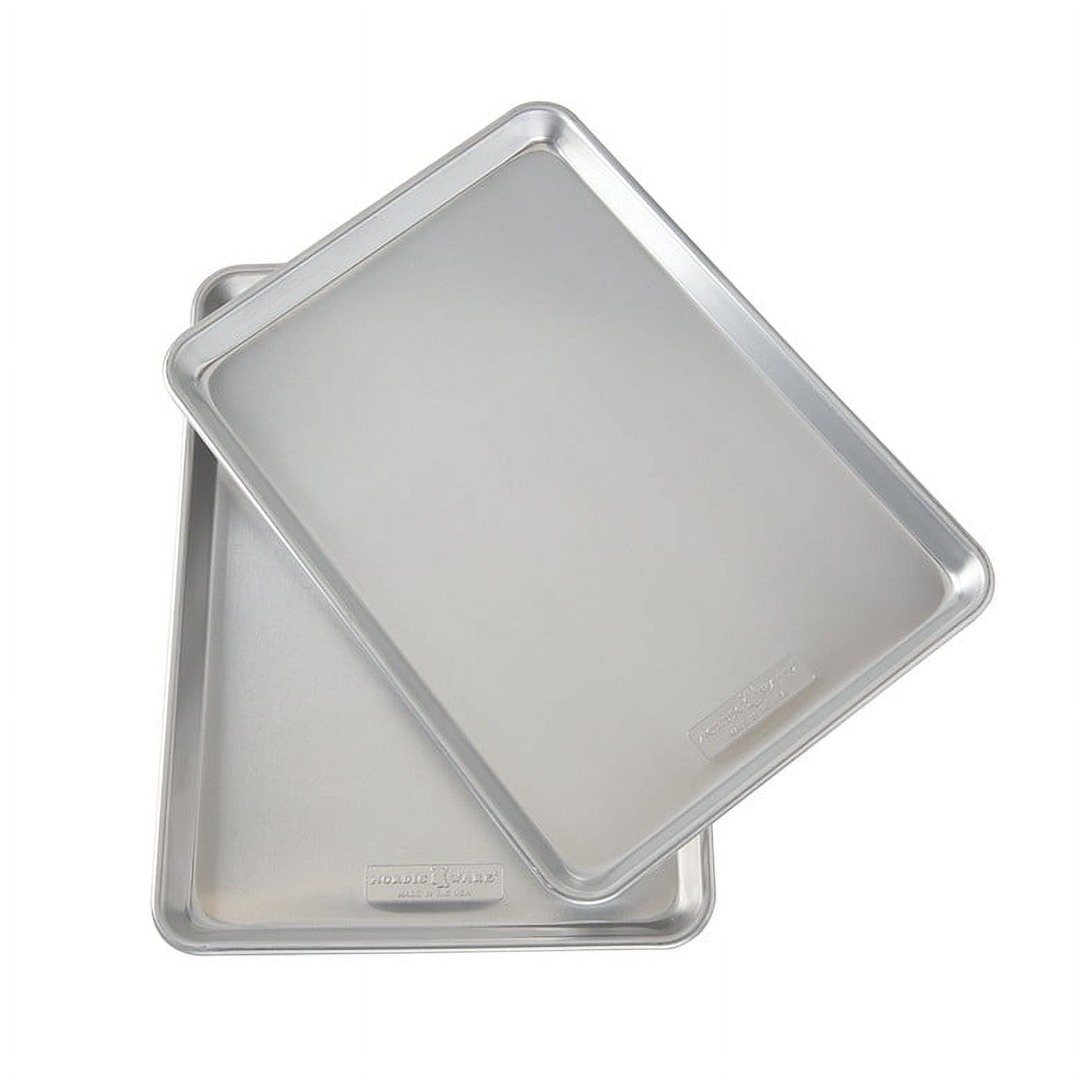 Silver Aluminum Non-Stick Half Sheet Pan Set