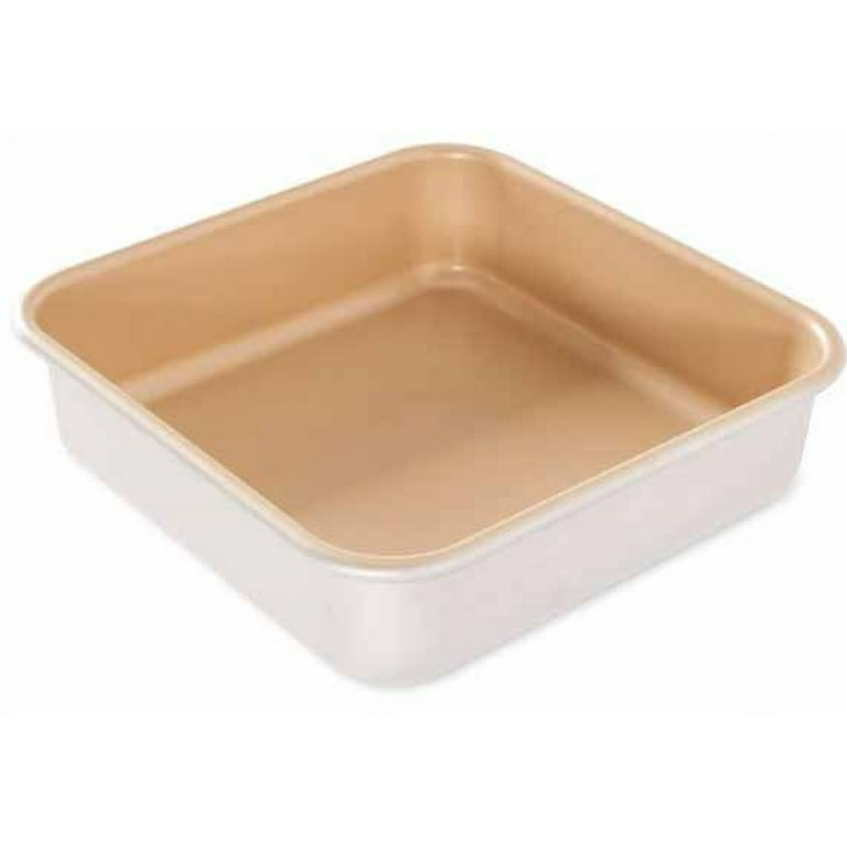 Gold-Coated Nonstick Square Cake Pan 8x8 » NUCU® Cookware & Bakeware