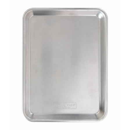 Nordic Ware Naturals 13" x 10" Aluminum Quarter Sheet, Rectangular Cookie & Baking Sheet Pan, Silver