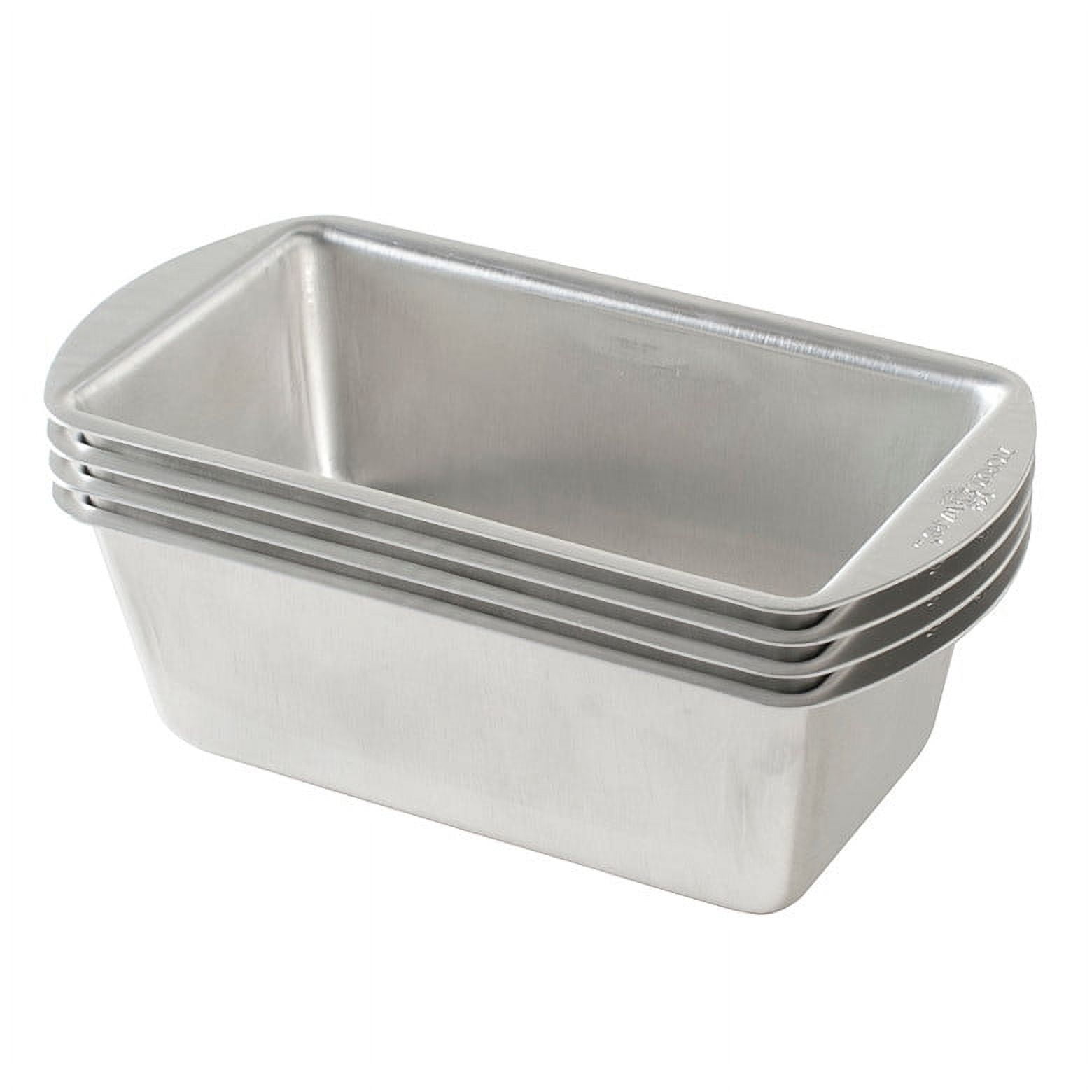 Mini Silver Aluminum Non-stick Loaf Pans - Set of 4